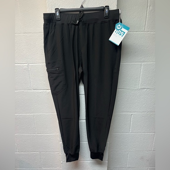 309 Black Scrub Jogger Pants - Picture 1 of 7